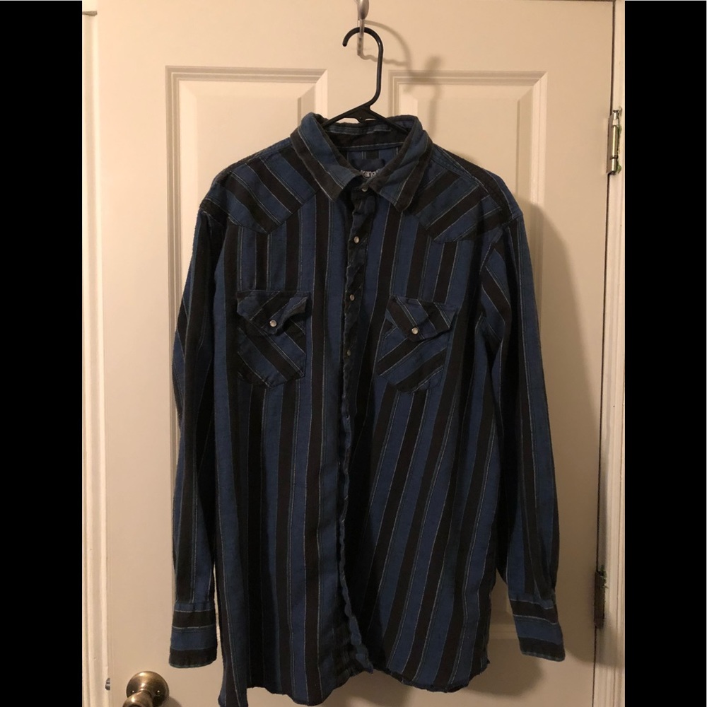 Men’s Western Wrangler Button Up Flannel Shirt